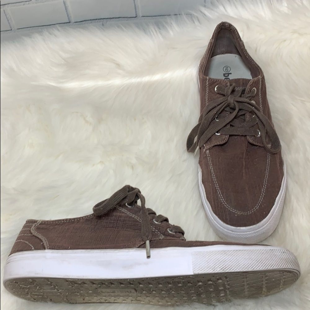 Bed Stu‎ Brown Distressed Canvas Sneakers Size 9